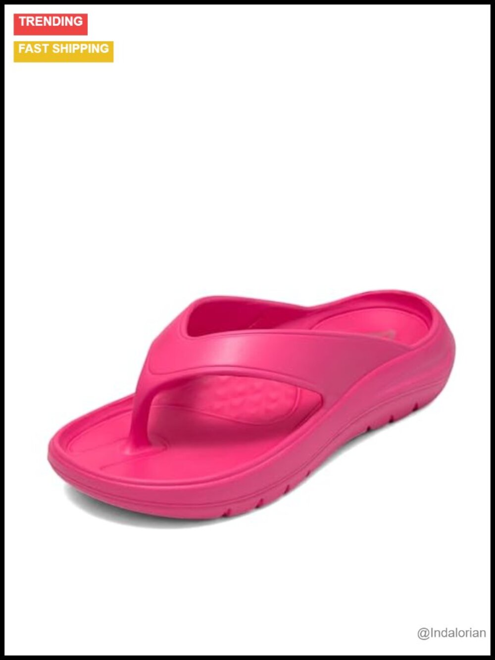 Shock Absorbent EVA Footbed Flat Slip-On Sandal Diamond Flex Outsole